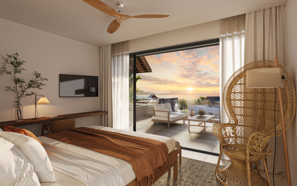 Chambre avec terrasse - Villas de Luxe Île Maurice - Shoba